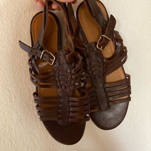J. Crew huaraches leather sandals - EEUC, size 7